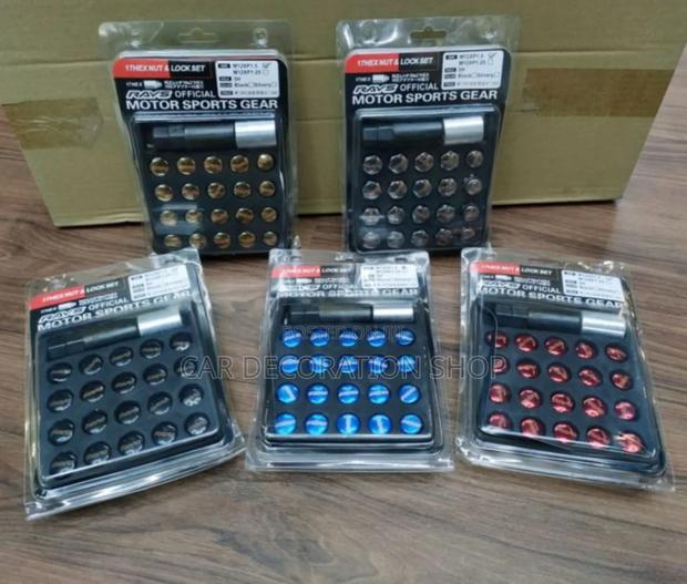 20pcs Different Colors Rays Lug Nutswith Key(12x1.25, 12x1.5 - main view