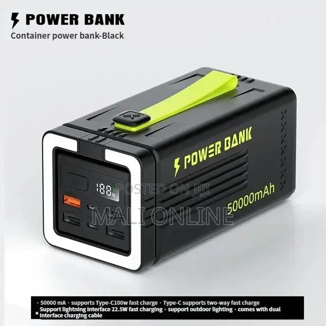 50000mah Power Bank With 100w Usb-c Pd Fast Charging