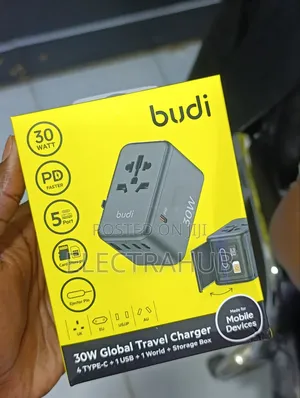 Budi 30w Global Travel Charger With 4 Type C Usb