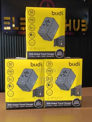 Budi 30w Global Travel Charger With 4 Type C Usb
