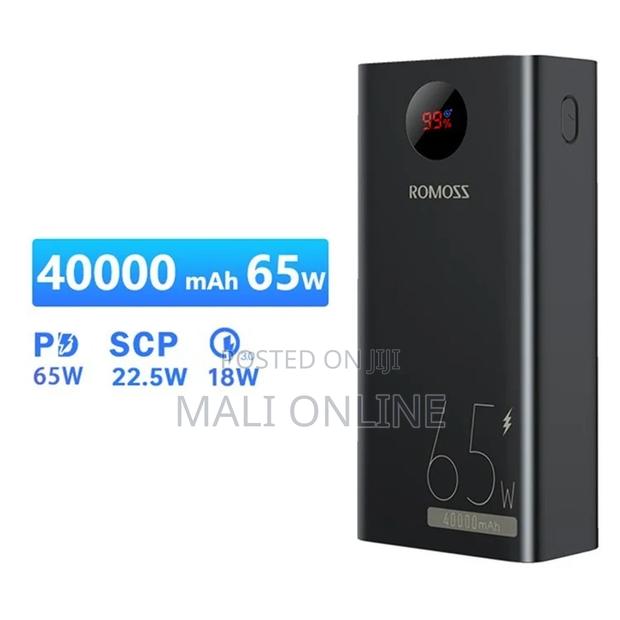 Romoss Pea40s 40000mah 65w Usb-c Power Bank Fast Charging