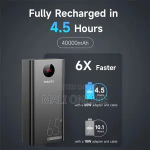 Romoss Pea40s 40000mah 65w Usb-c Power Bank Fast Charging