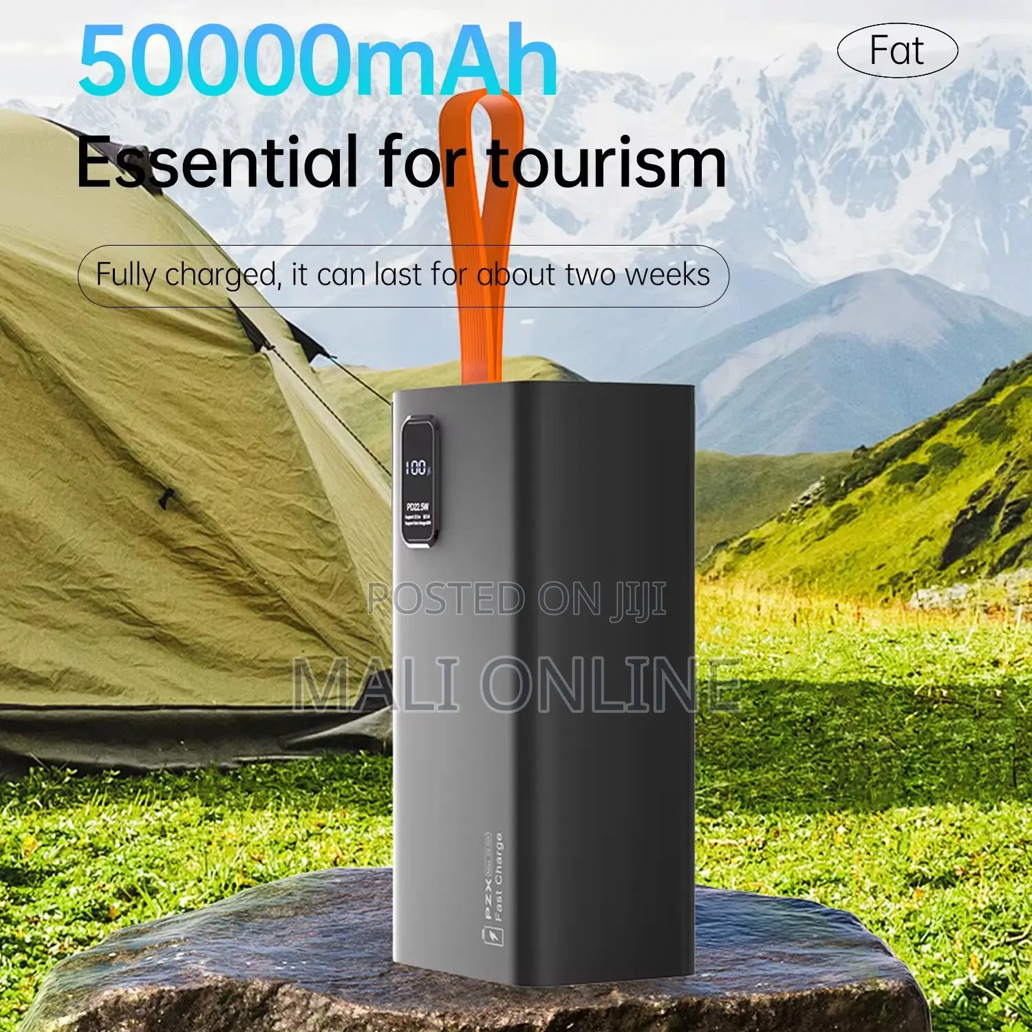 Pzx V79 50000mah Power Bank With 22.5w Fast Charging 4 Usb-a