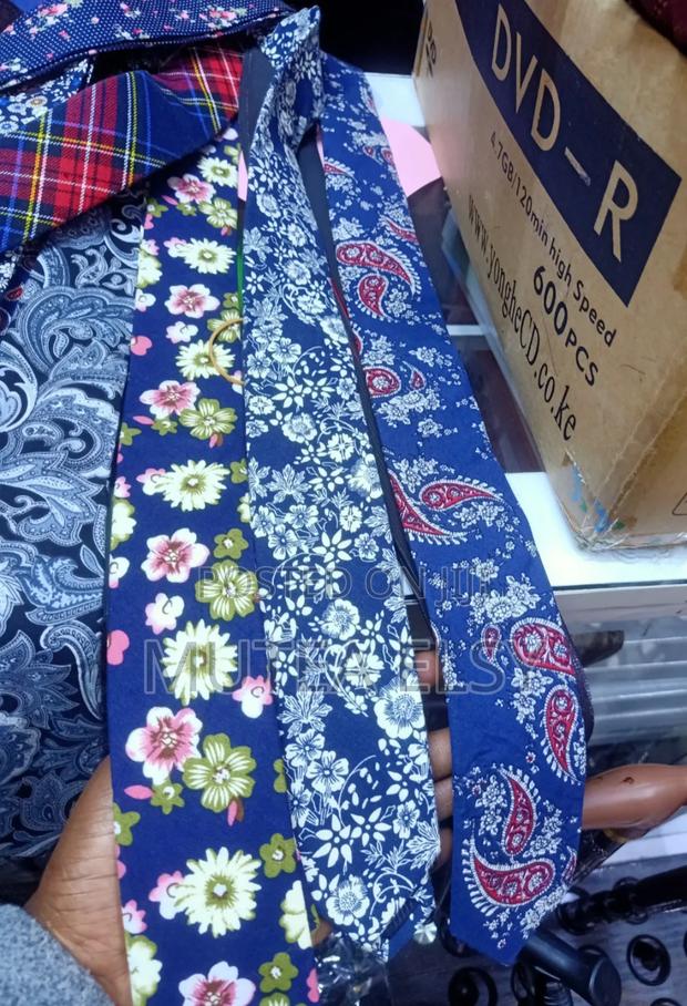 Grey Floral Single Ties - thumbnail 2