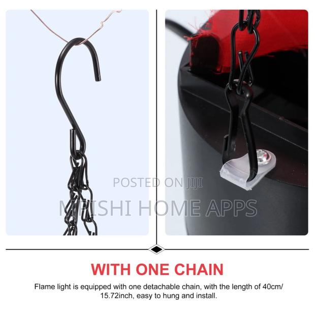 Led Hanging Flame Light Brazier Lamp - thumbnail 3