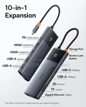 Baseus Metal Gleam Ii 10-in-1 Usb Hub Dual Display.