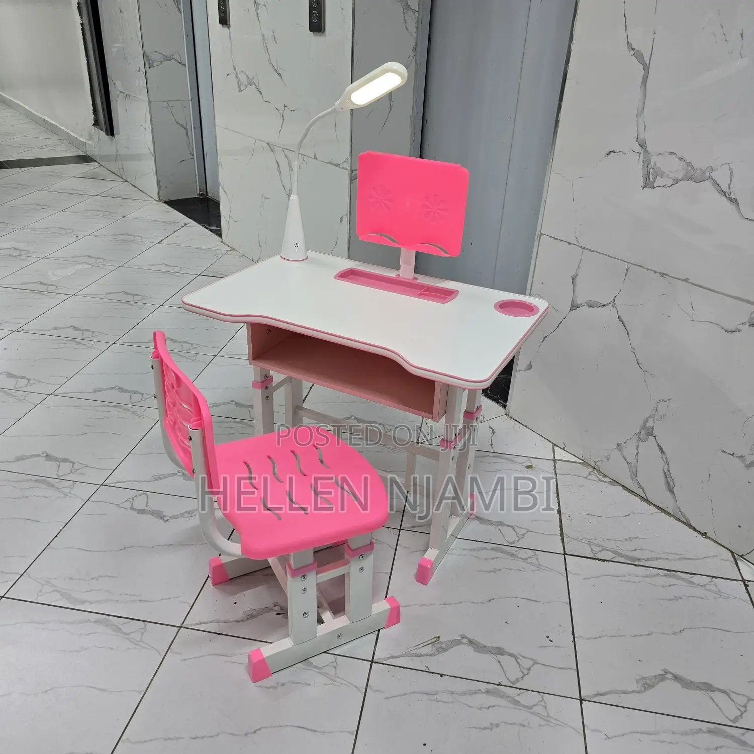 Kid's Study Chair and Table With Rechargeable Led Lights
