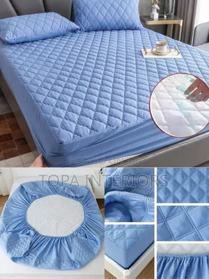 Light Blue Boys Room Quilted Waterproof Mattress Covers