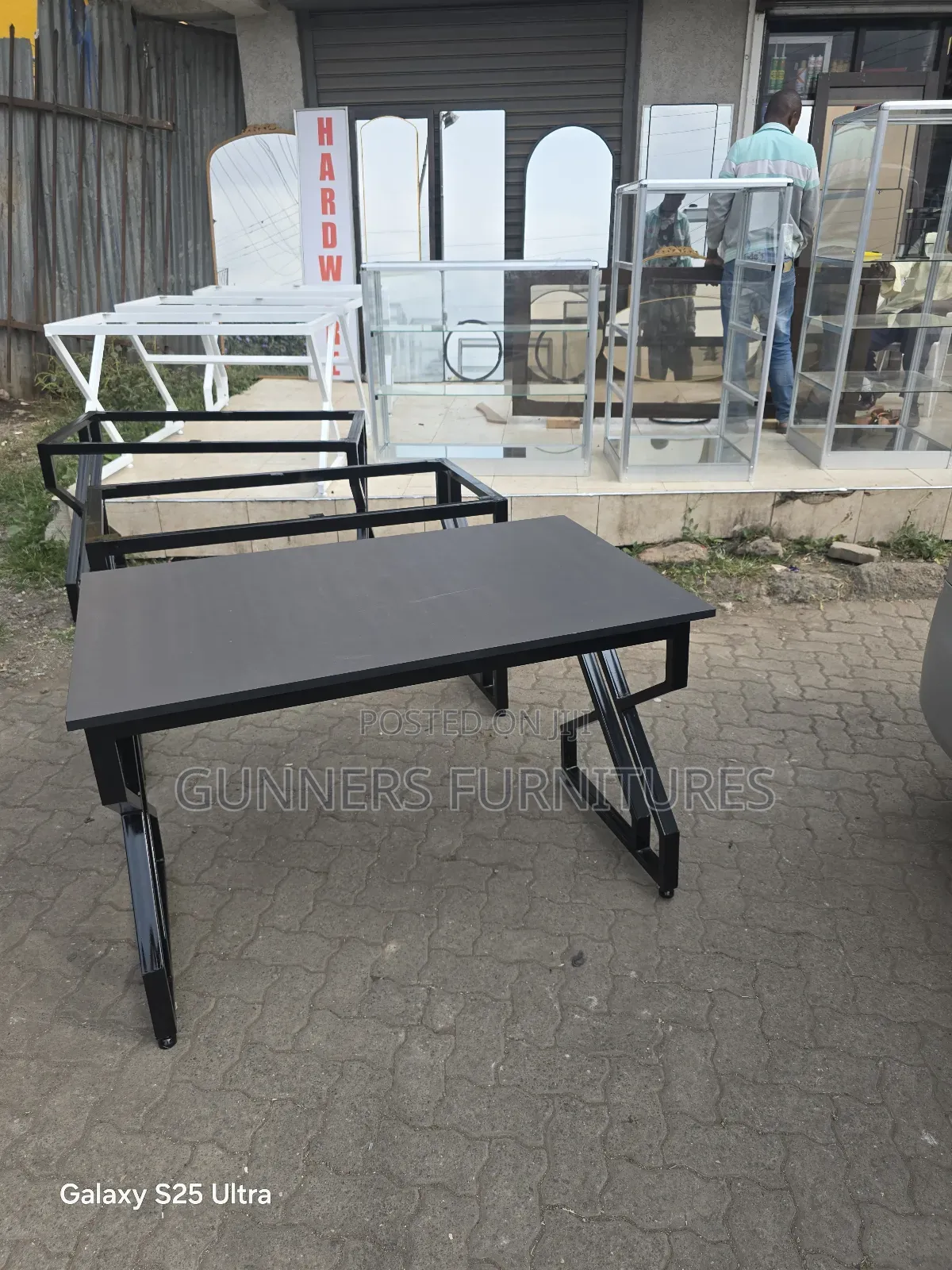 Metallic Frame Office Desk