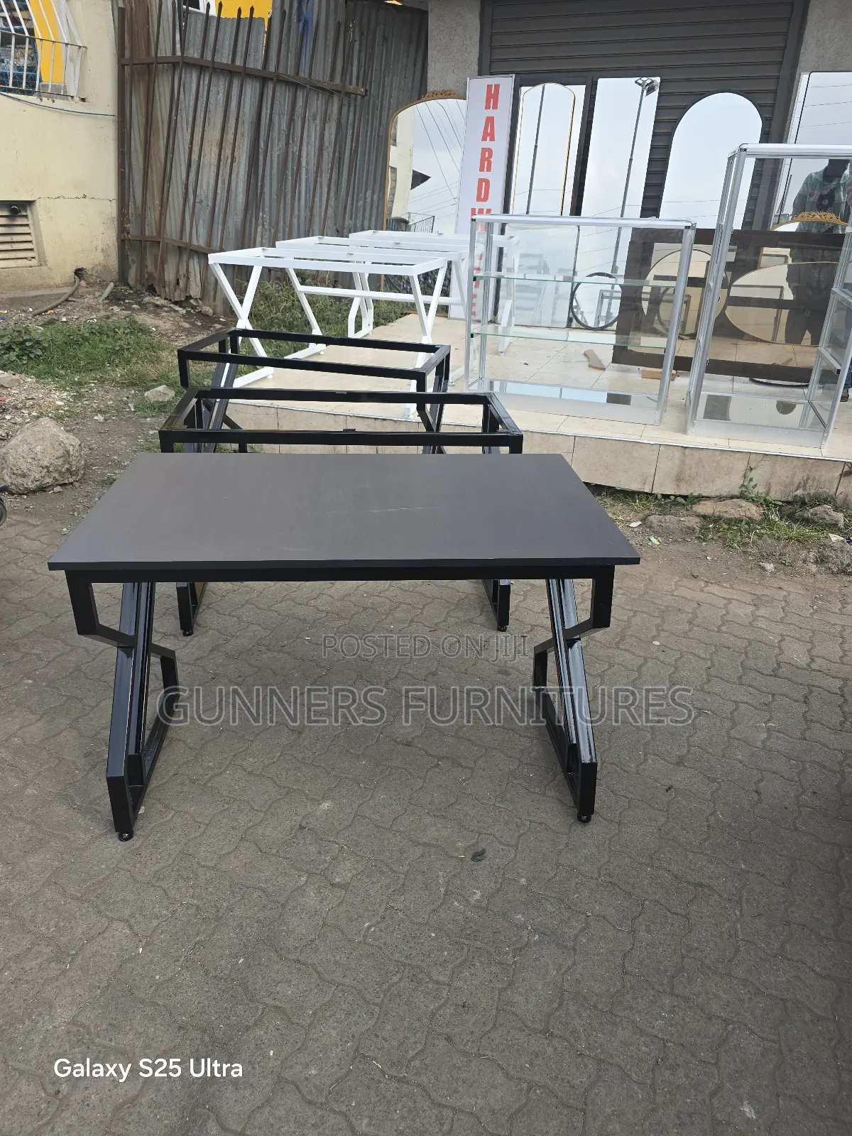 Metallic Frame Office Desk