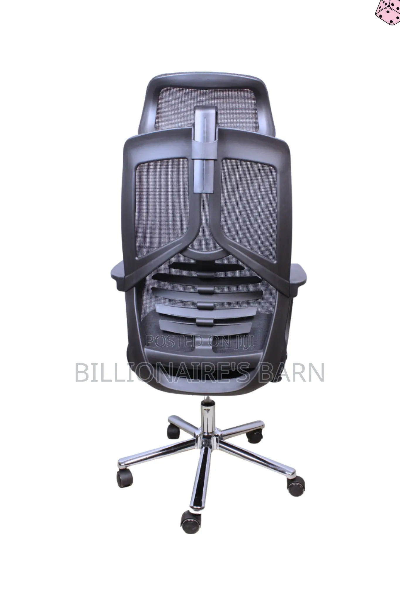 Office Chair: High Back Mesh Rotating Chair With Headrest