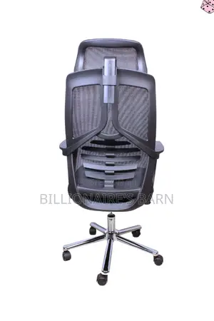 Office Chair: High Back Mesh Rotating Chair With Headrest
