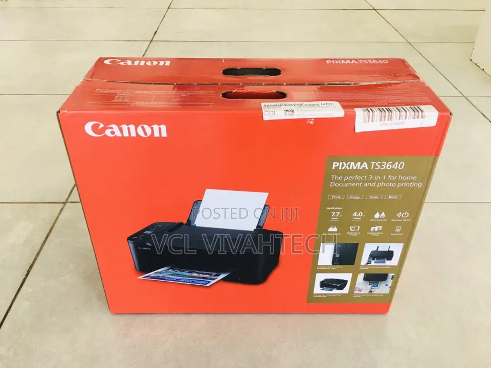 Canon Pixma Ts3640 3-in-1 Wireless Multifunction