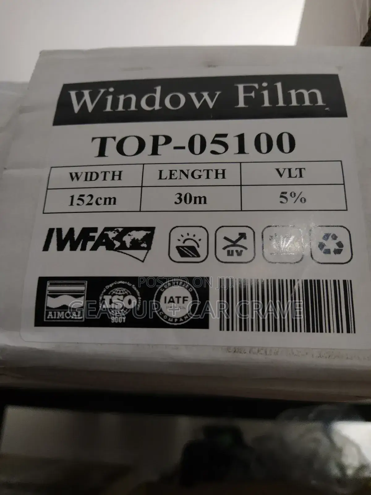 Car Window Film Ceramic Tint 1m