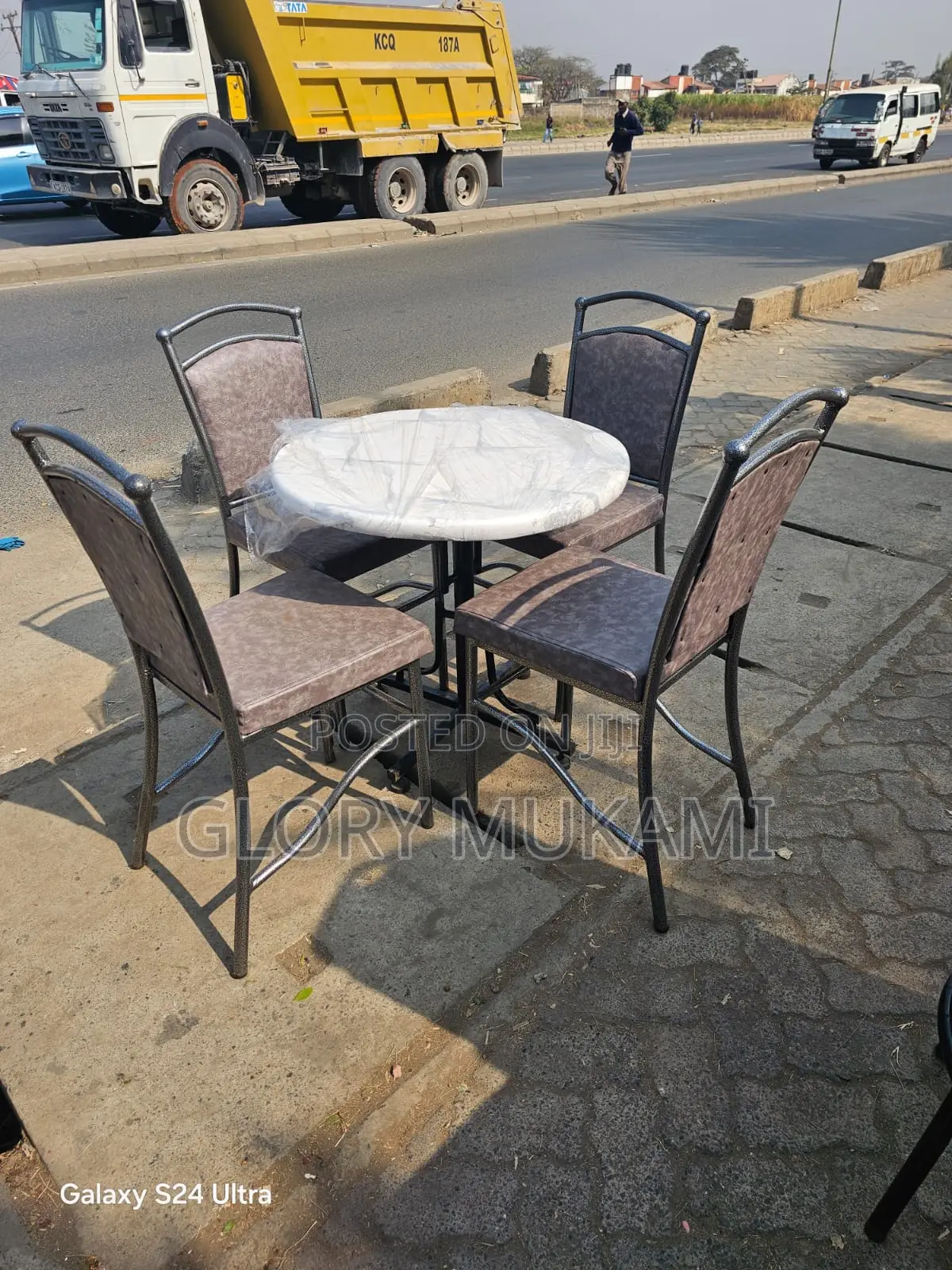Restaurant And Bar Grey Silver Coated Chairs
