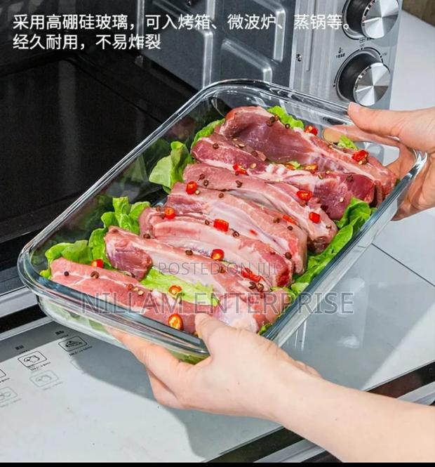 3pcs Baking Microwaveable Glass Casserole Tins - thumbnail 2