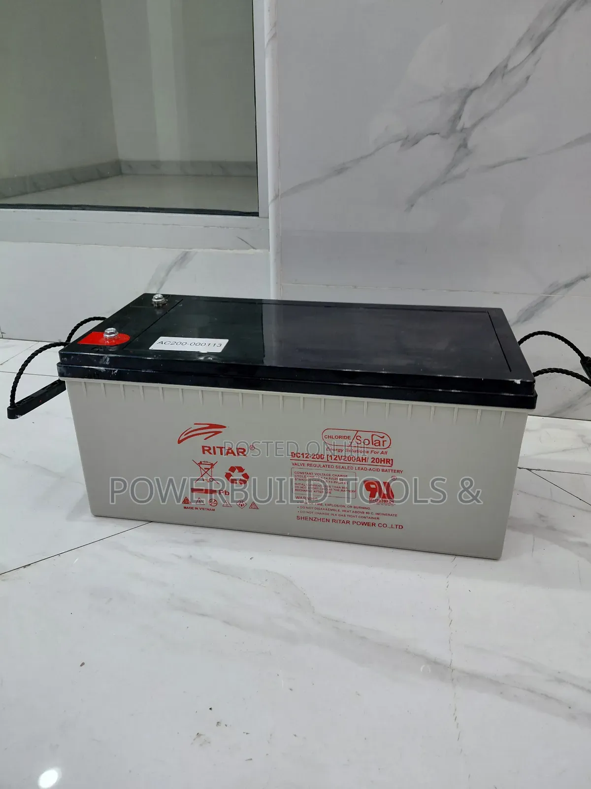 12v Ritar 200ah/20hr Gel Battery
