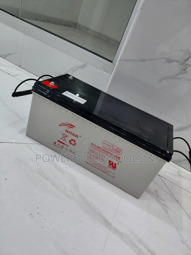 12v Ritar 200ah/20hr Gel Battery - thumbnail 2