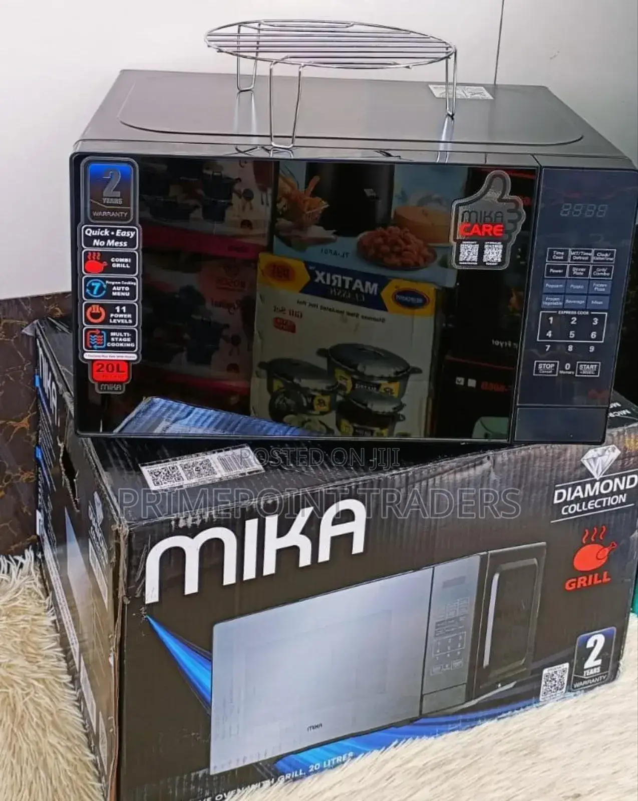 Mika Microwave Oven Grill 20ltr With 1000w Grill Silver