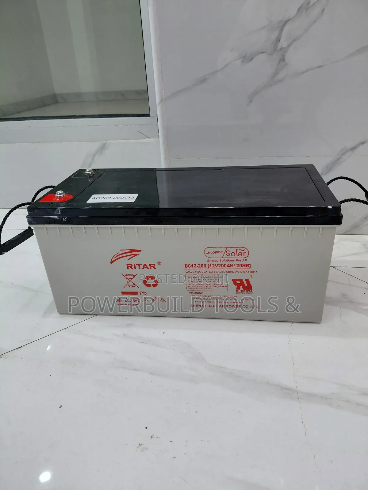 12v Ritar 200ah/20hr Gel Battery