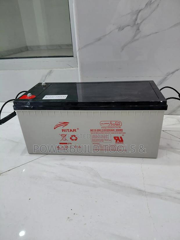 12v Ritar 200ah/20hr Gel Battery - thumbnail 3