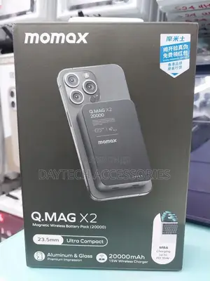 Momax Q.Mag X2 Wireless Powerbank Magsafe 20000mah - Black
