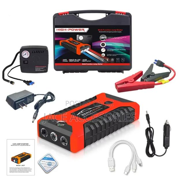 Car Portable Jumpstarter Kit With Tire Inflator