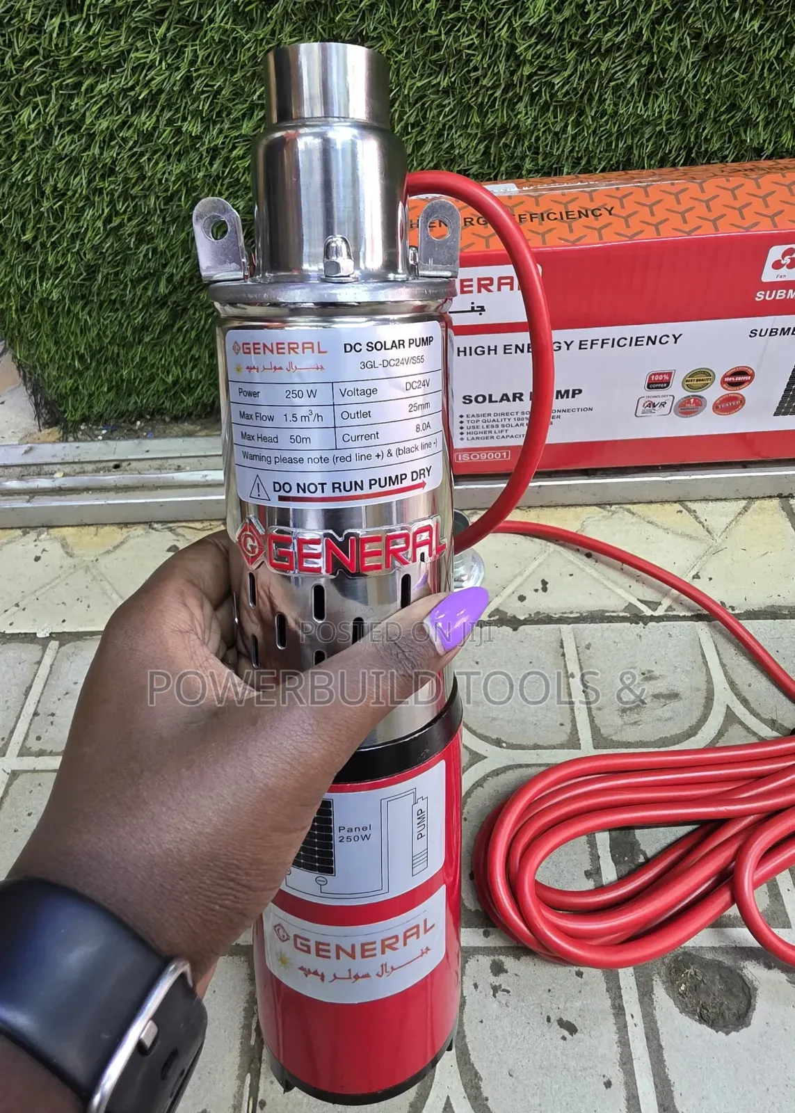 General High Efficiency Solar Pump 50m×250watts