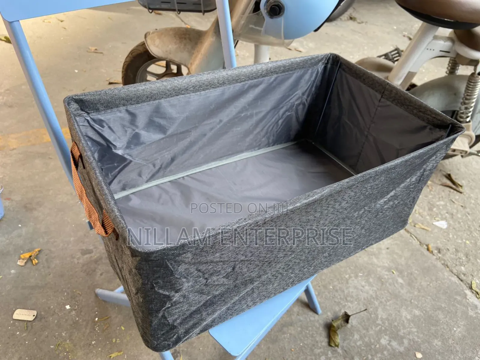 Foldable Grey Clothes Storage Bag
