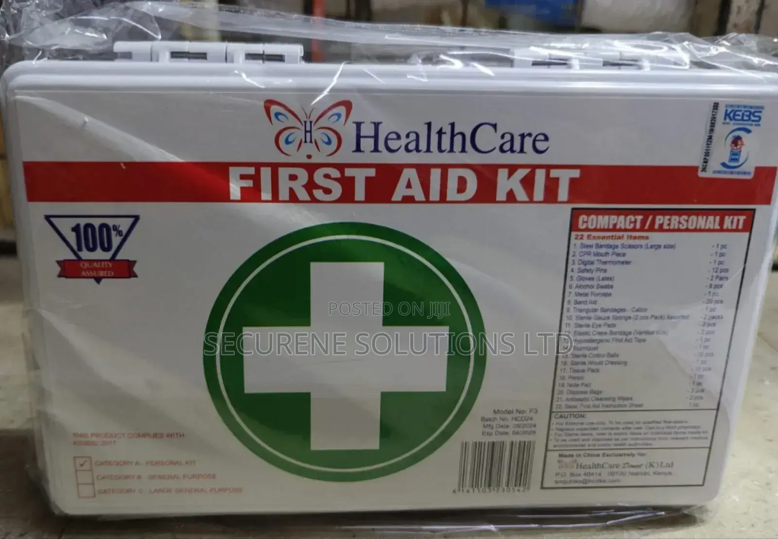 Healthcare First Aid Kit,Compact / Personal Kit".