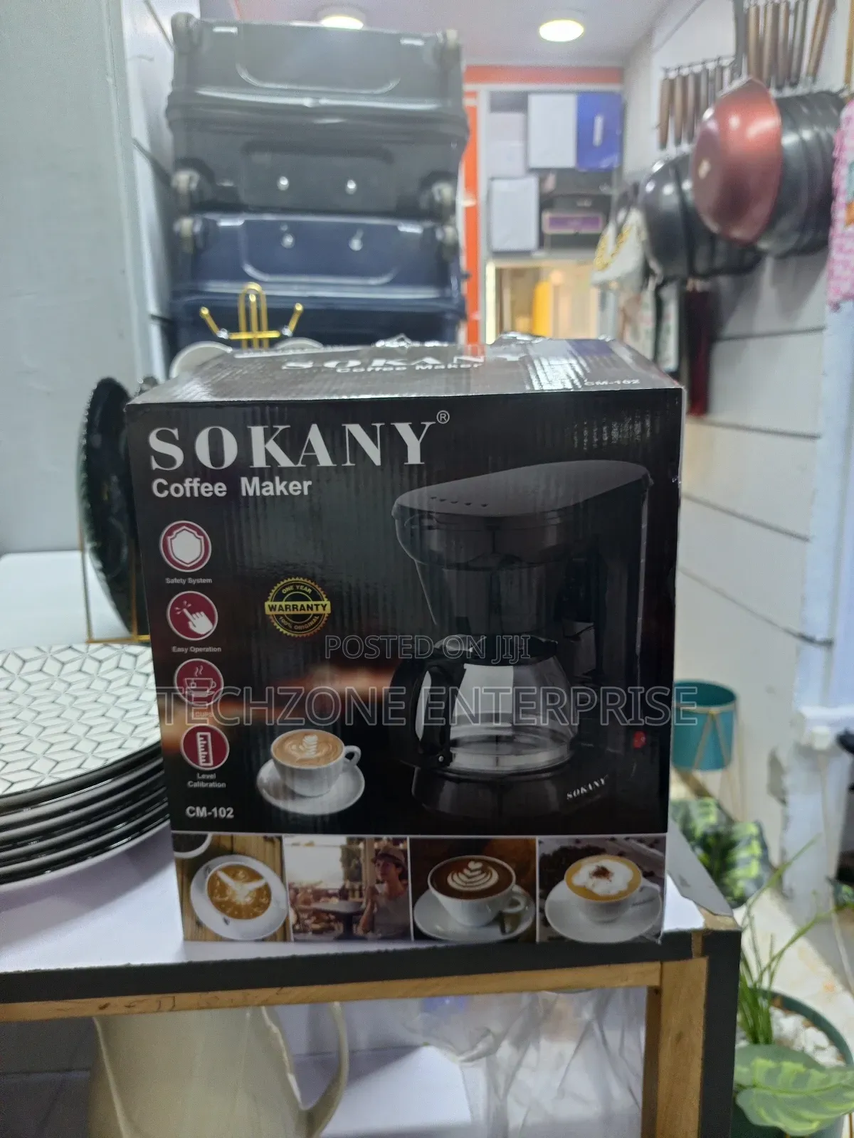 Sokany Sk124 6-Cup Coffee Maker Auto Switch 
