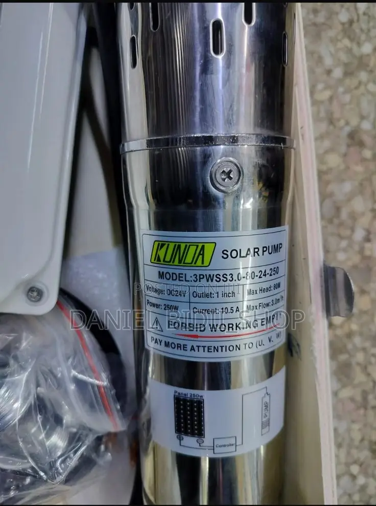 Kunda Submersible Pump 250 Watts 24 Volts+Contol Box3.0m/H