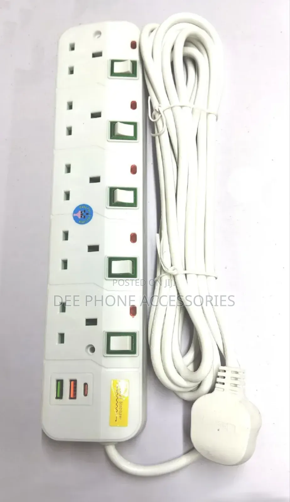 High Astra 5m 5 Gang Surge Extension Cable