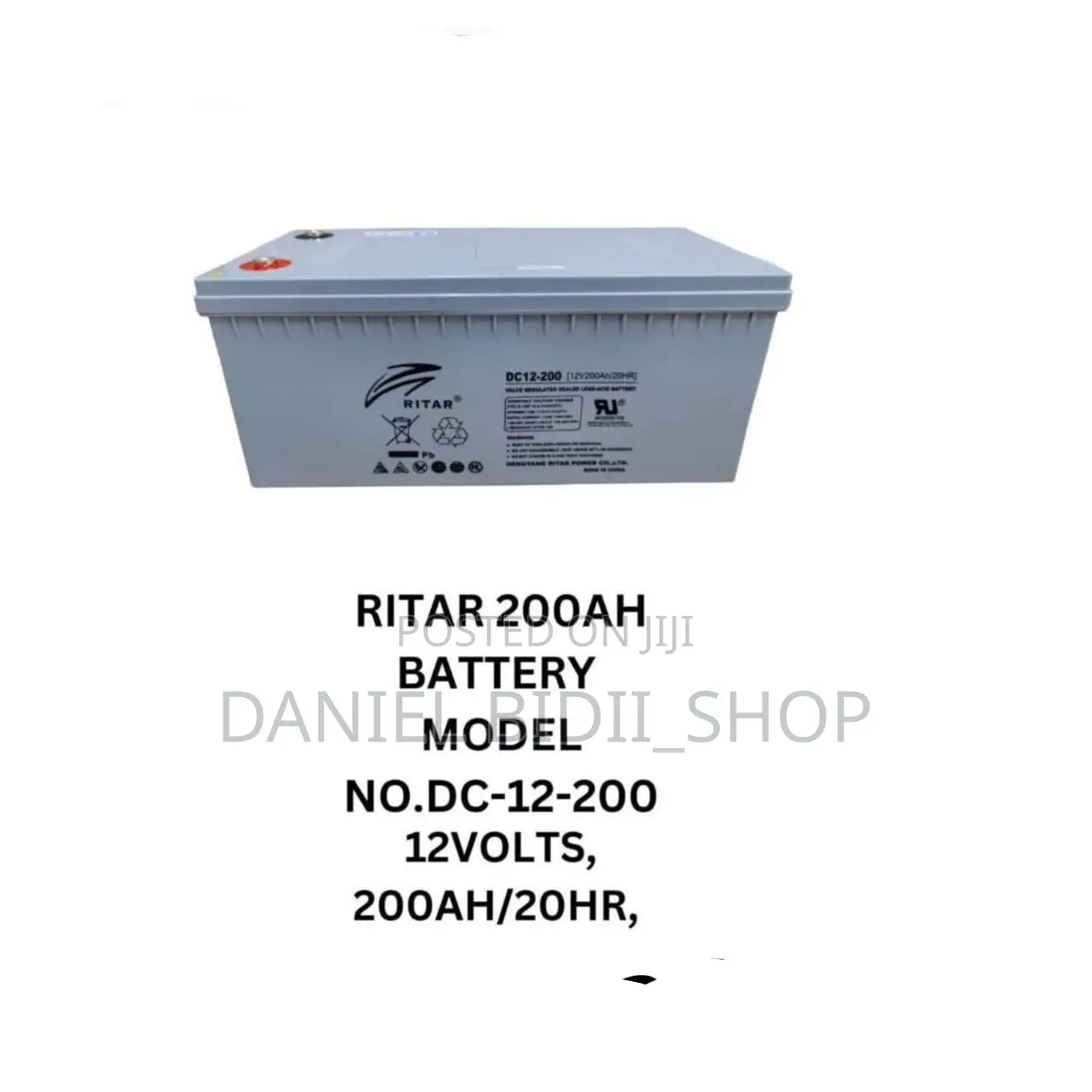 Ritar Original Backup Battery 200ah 12v 20hr Vietnam