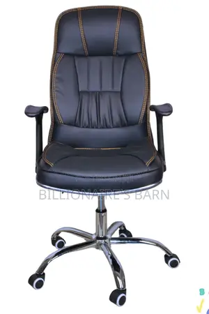Genuine Executive Leather Office Chair With Armrest