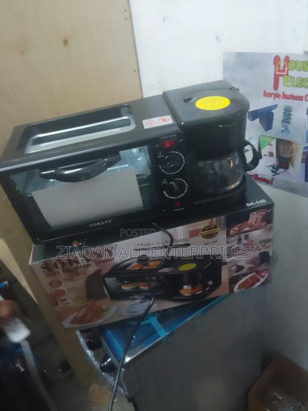 Sokany 3-in-1 Breakfast Station: Cook, Brew, Toast!