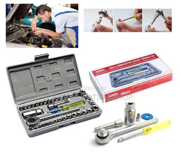 40pcs Ratchet Spanner Wrench Set Car Repair Toolkit