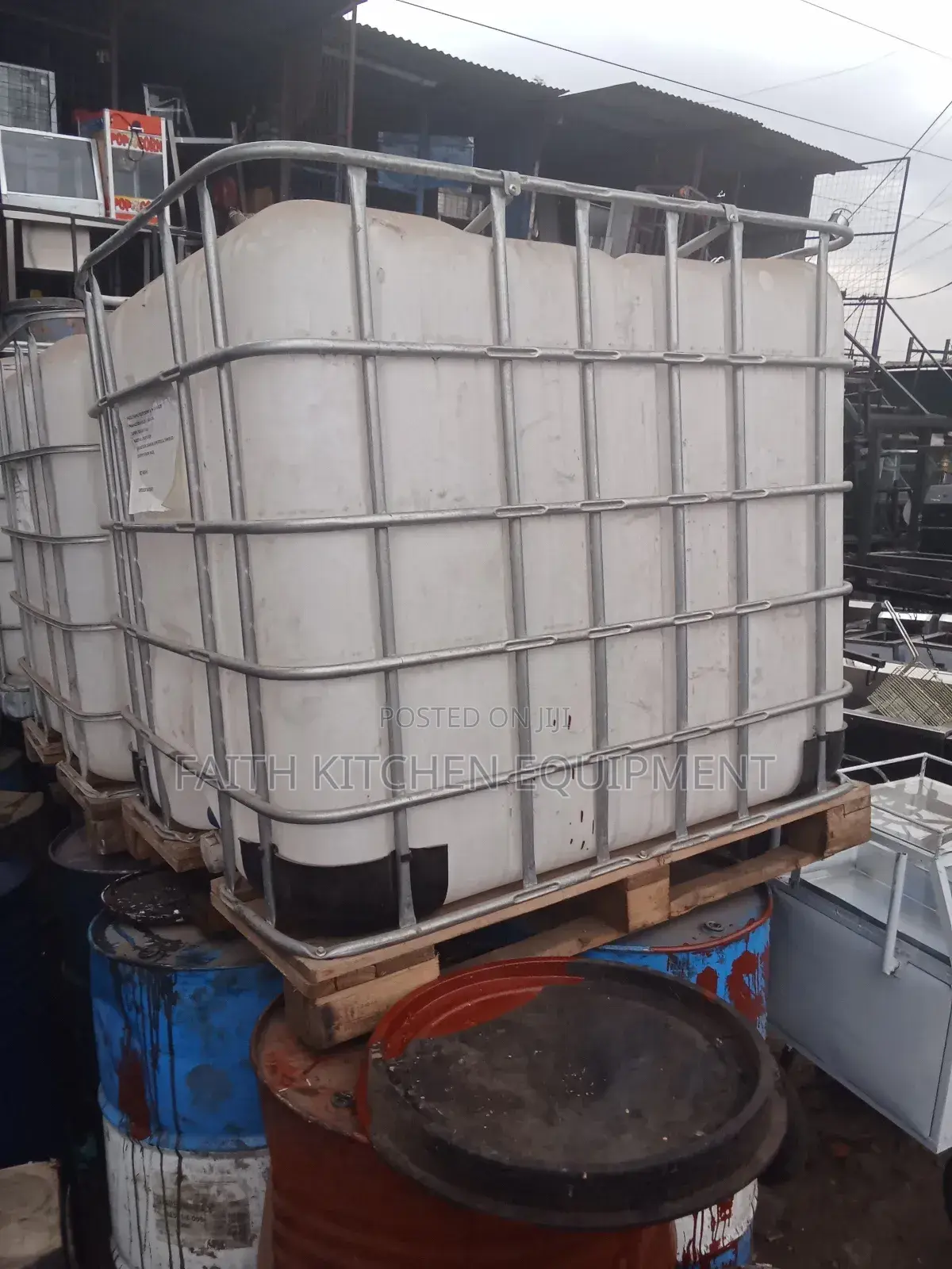 Steel Cage White Drum