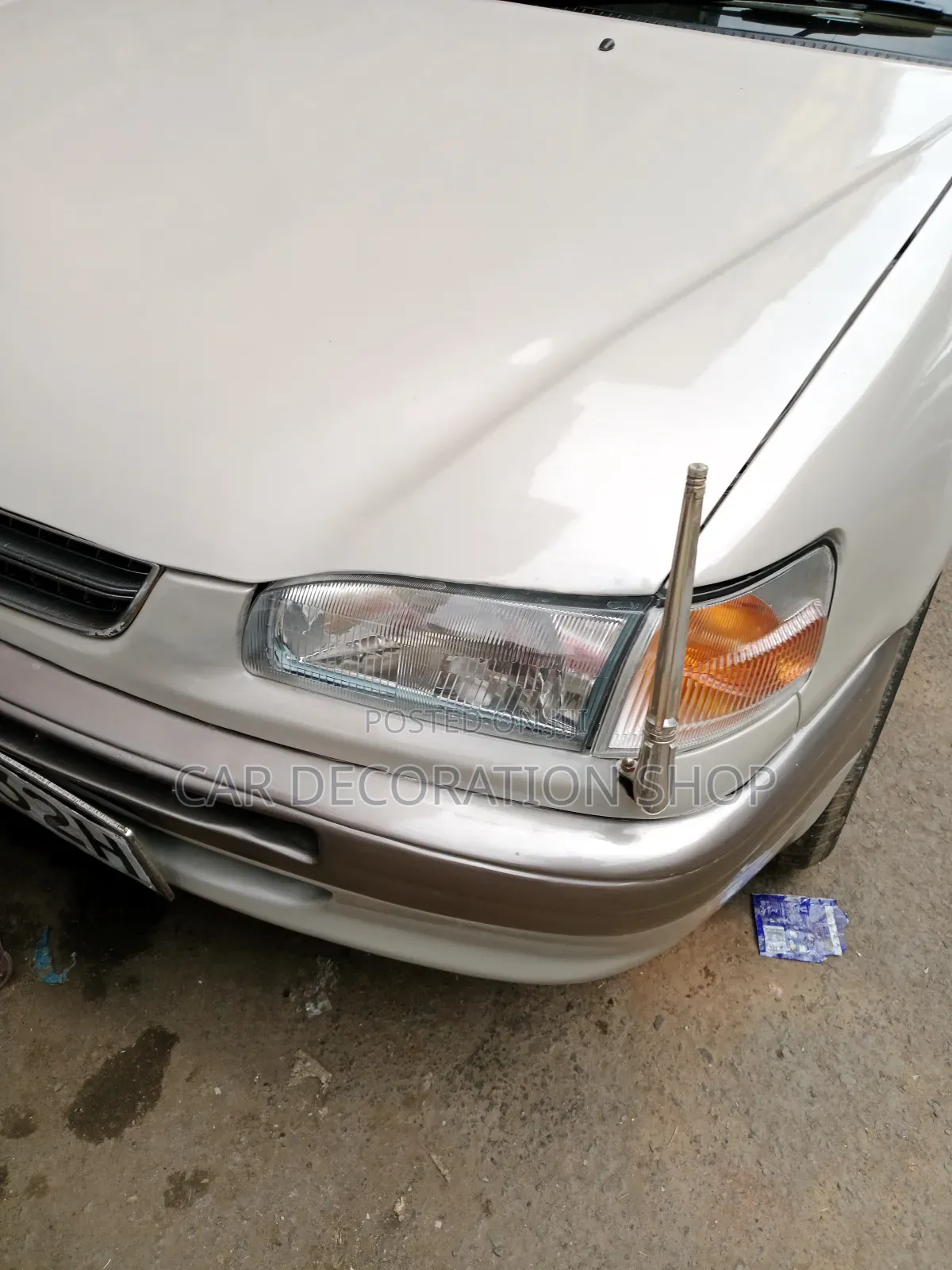 Car Front Bumper Fitted With Corner Pole With Led Light