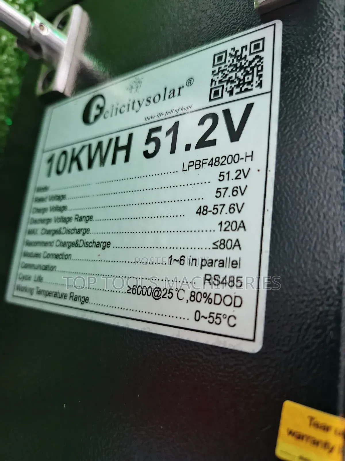 Felicity 10kw 51.2v Lithium Battery Heavy Duty