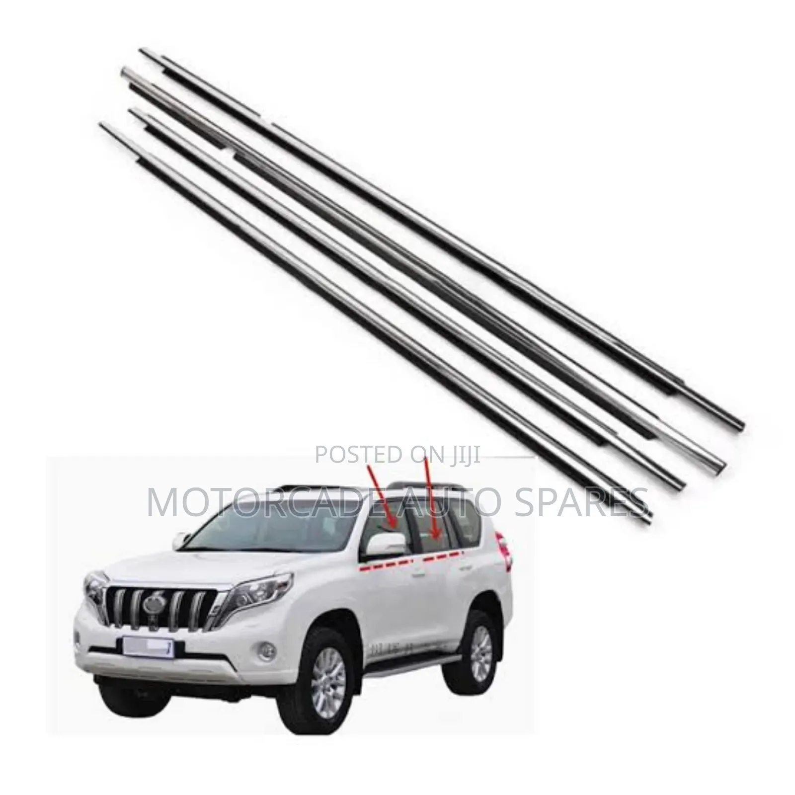 Landcruiser Prado Fj 150 Door Chrome Weather Strips Moulding