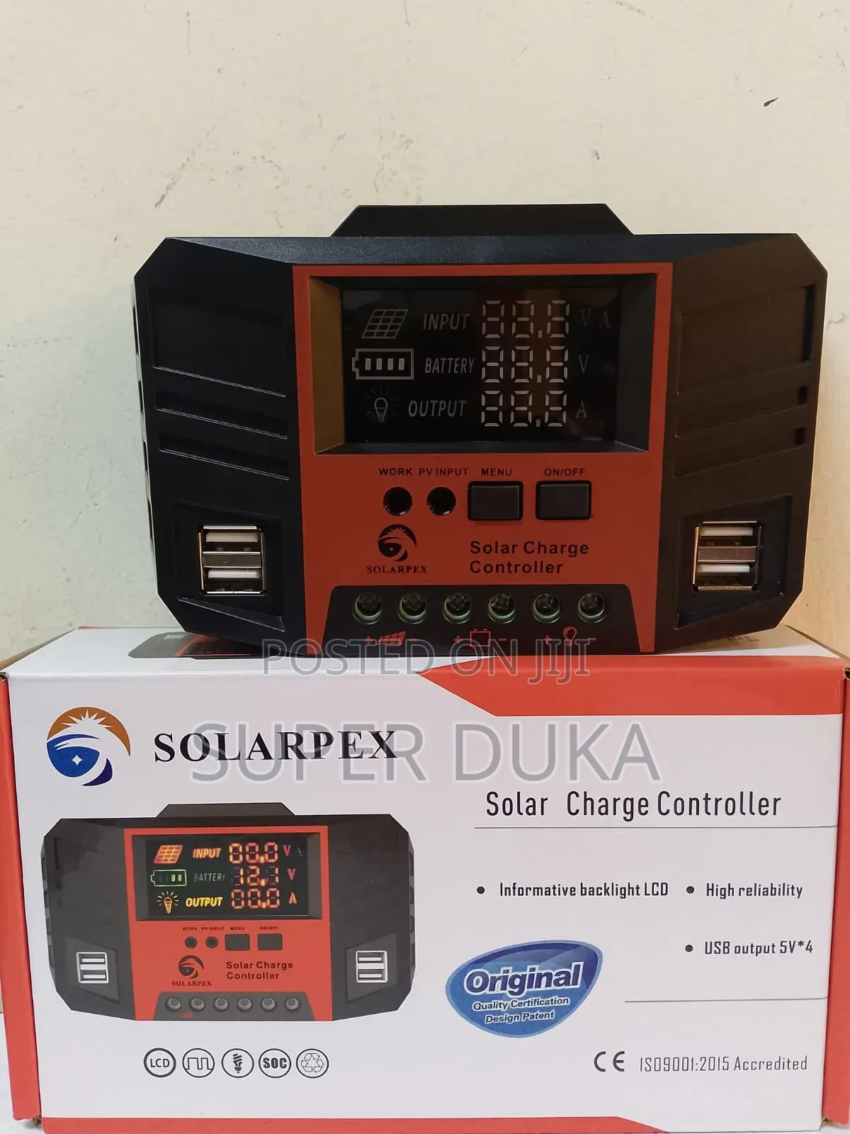 Charge Controller.20a 12v/24v Solar.Led Display.Pwm Solarpex