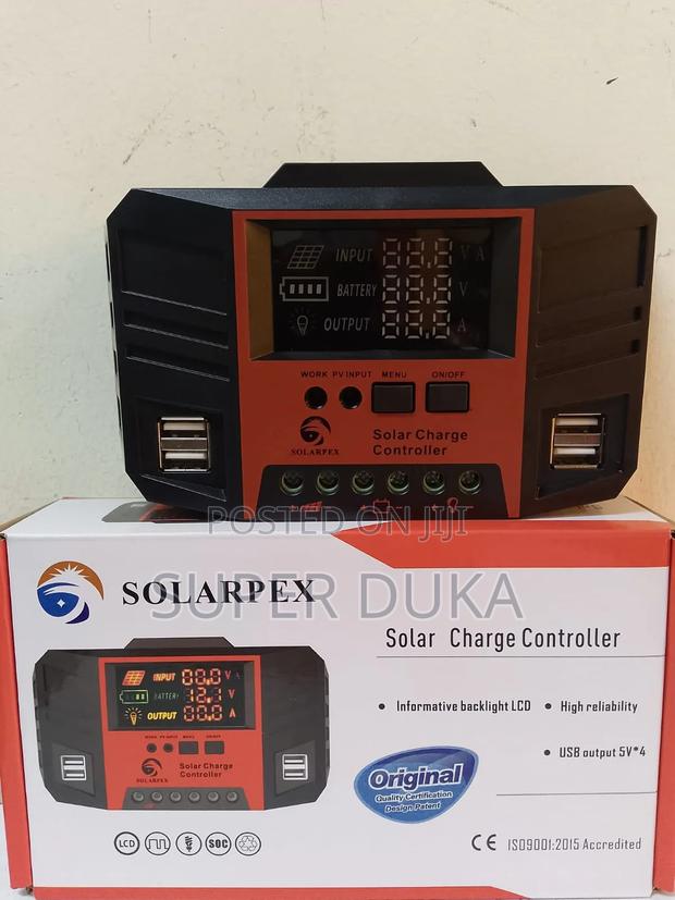 Charge Controller.20a 12v/24v Solar.Led Display.Pwm Solarpex - thumbnail 4