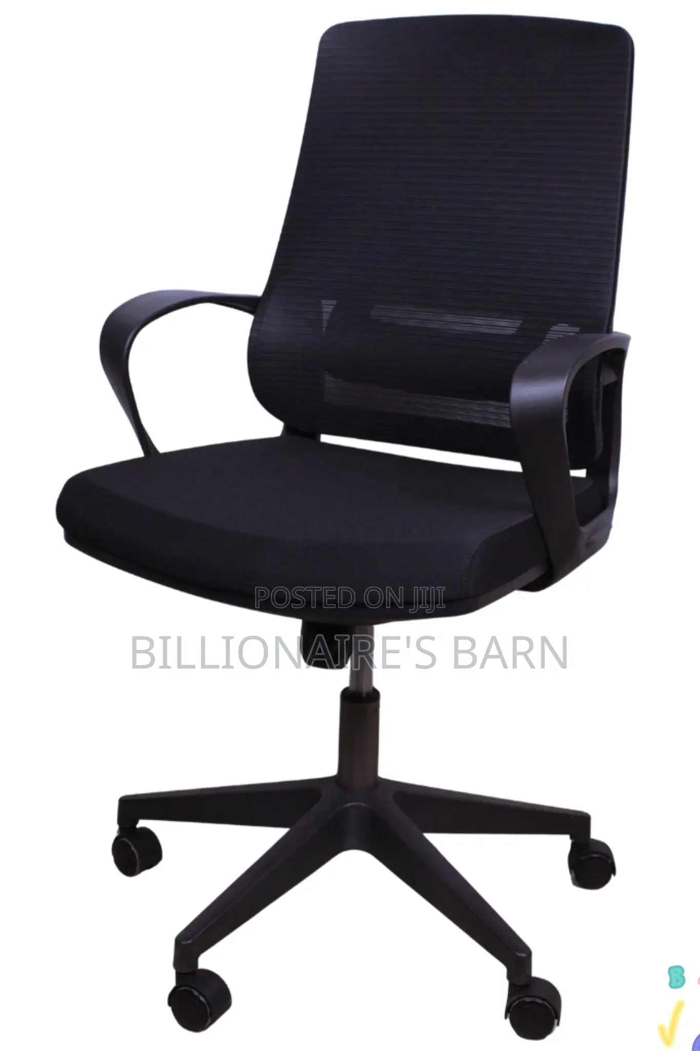 Office Chair; Black White Ergonomic Mesh Comfortable Chair