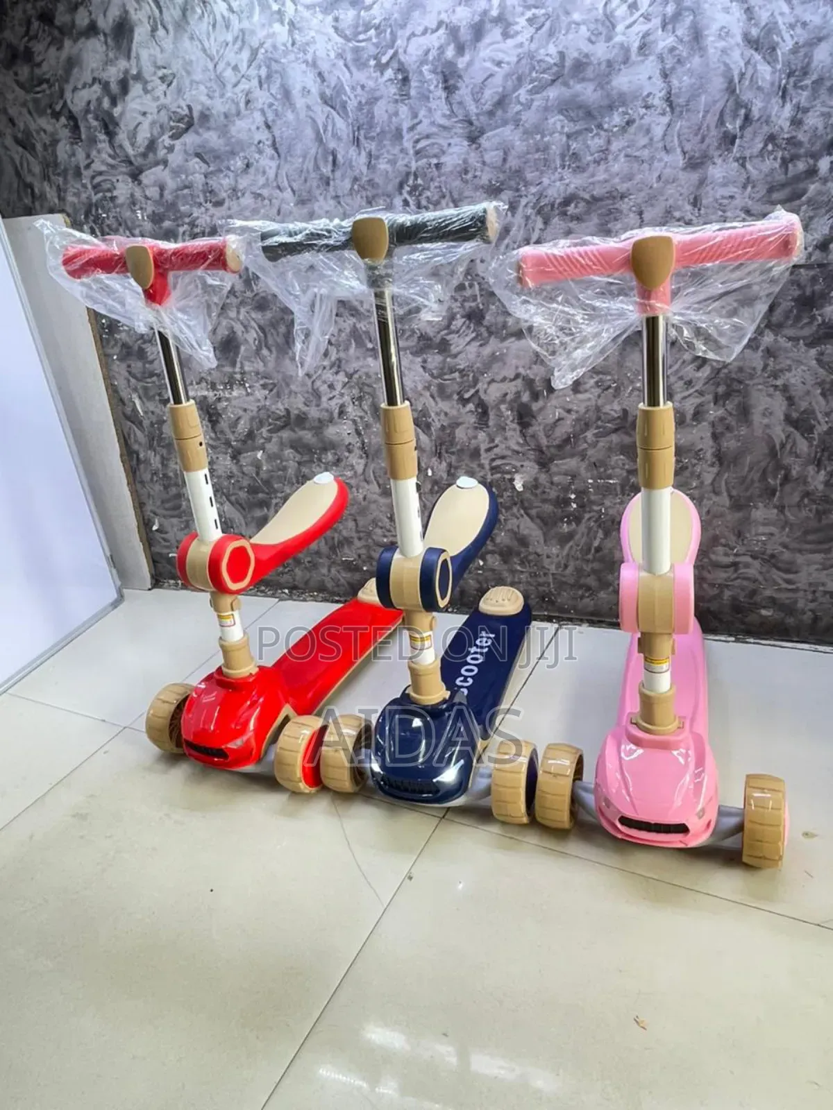 3-Wheel Kids Scooter With Seat – Adjustable – Ages 2–8
