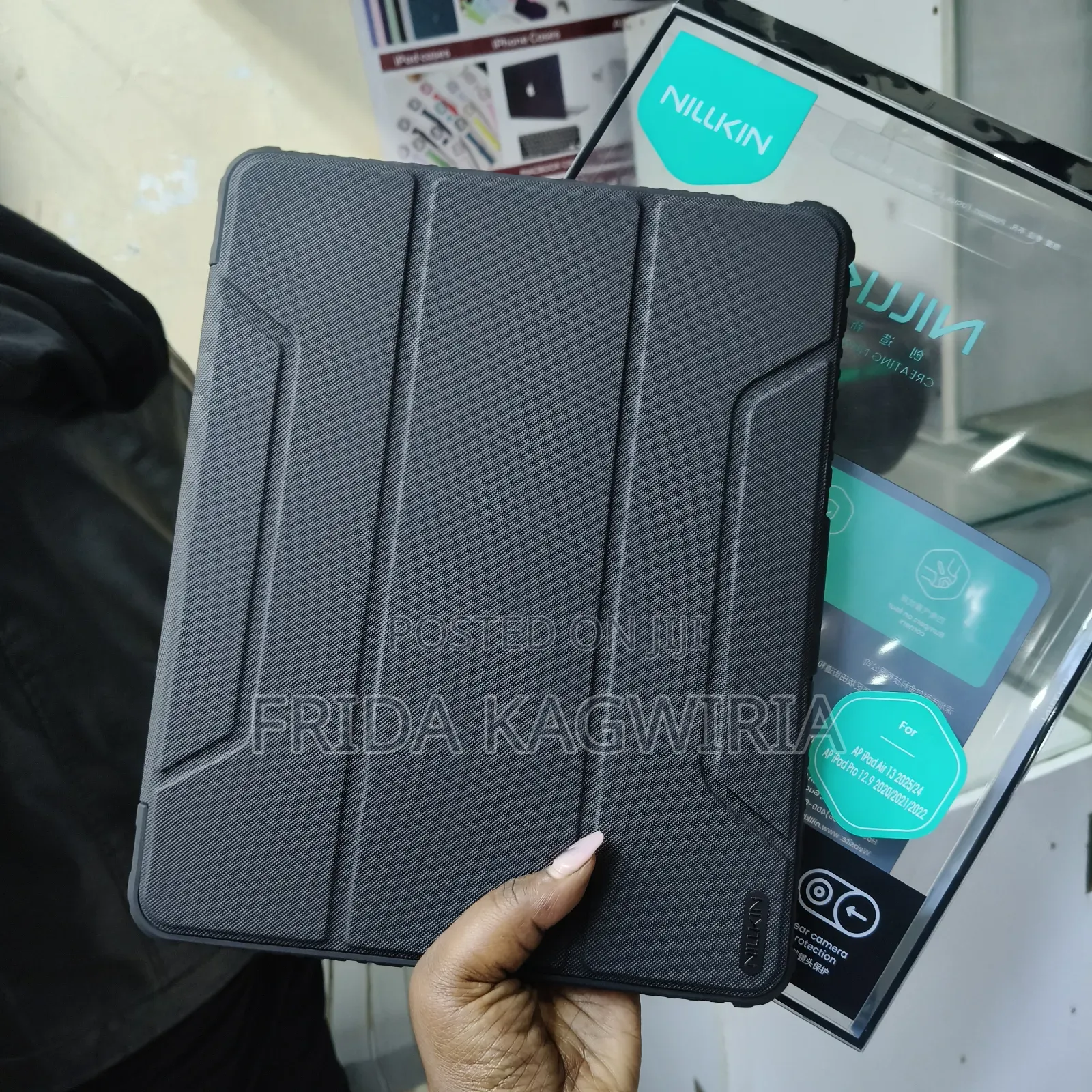 iPad Air 13 2025/2024 Nilkin Leather Flip Cover With Penslot
