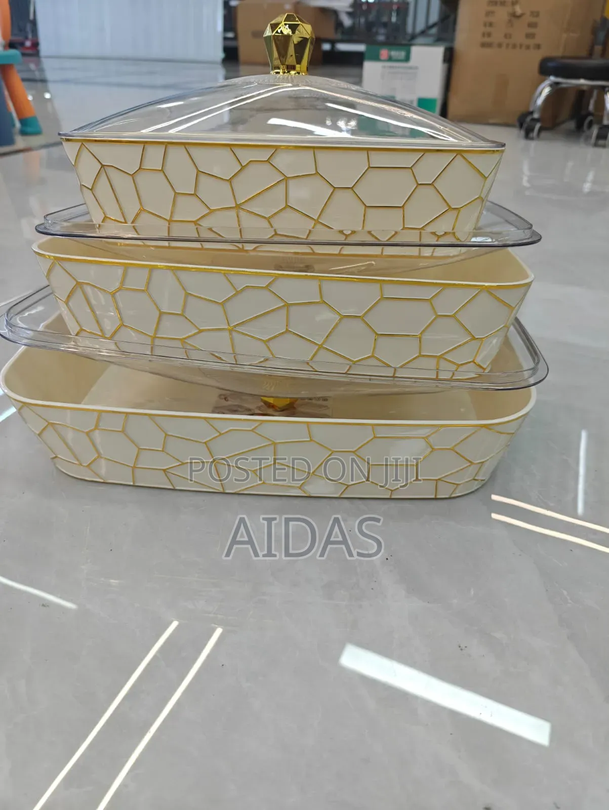 3pcs Melamine Serving Bowls With Lids Storage Serving Set