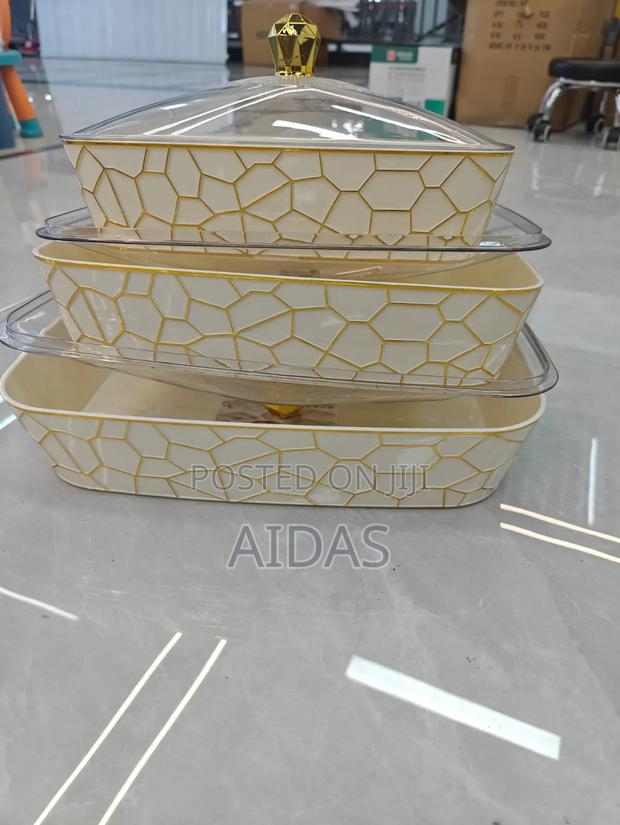 3pcs Melamine Serving Bowls With Lids Storage Serving Set - thumbnail 2