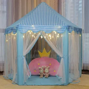 Princess Castle Play Tent for Girls With Magical Star Lights