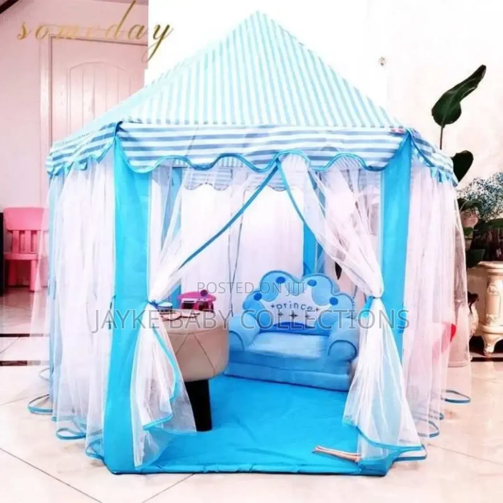 Princess Castle Play Tent for Girls With Magical Star Lights